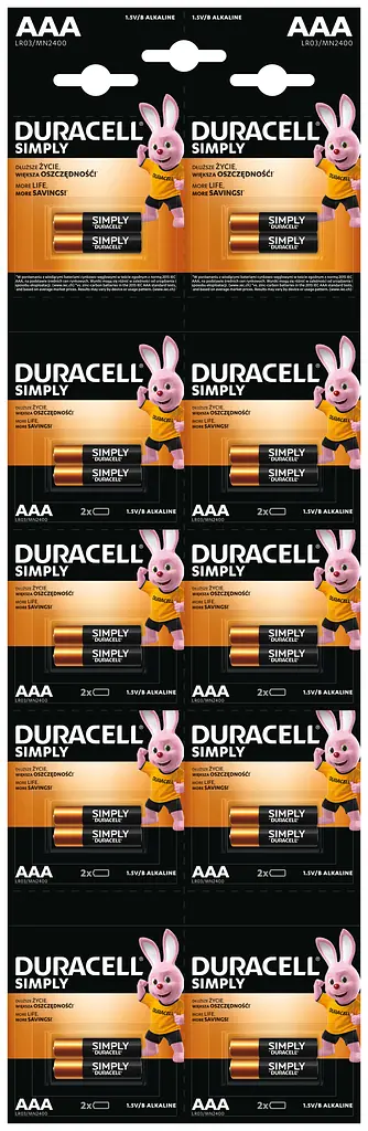 Батарейка Duracell LR03 MN2400 уп.1х2 шт. відривна (плакат 2х10) (6768608) - фото 2
