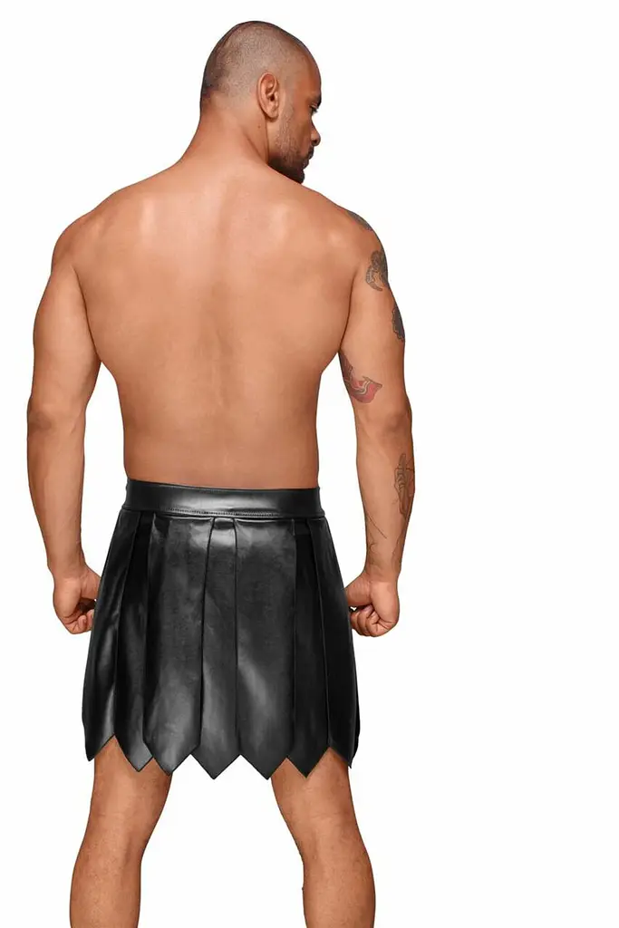 Чоловіча спідниця гладіатора Noir Handmade H053 Eco leather men's gladiator skirt, S, екошкіра - фото 4