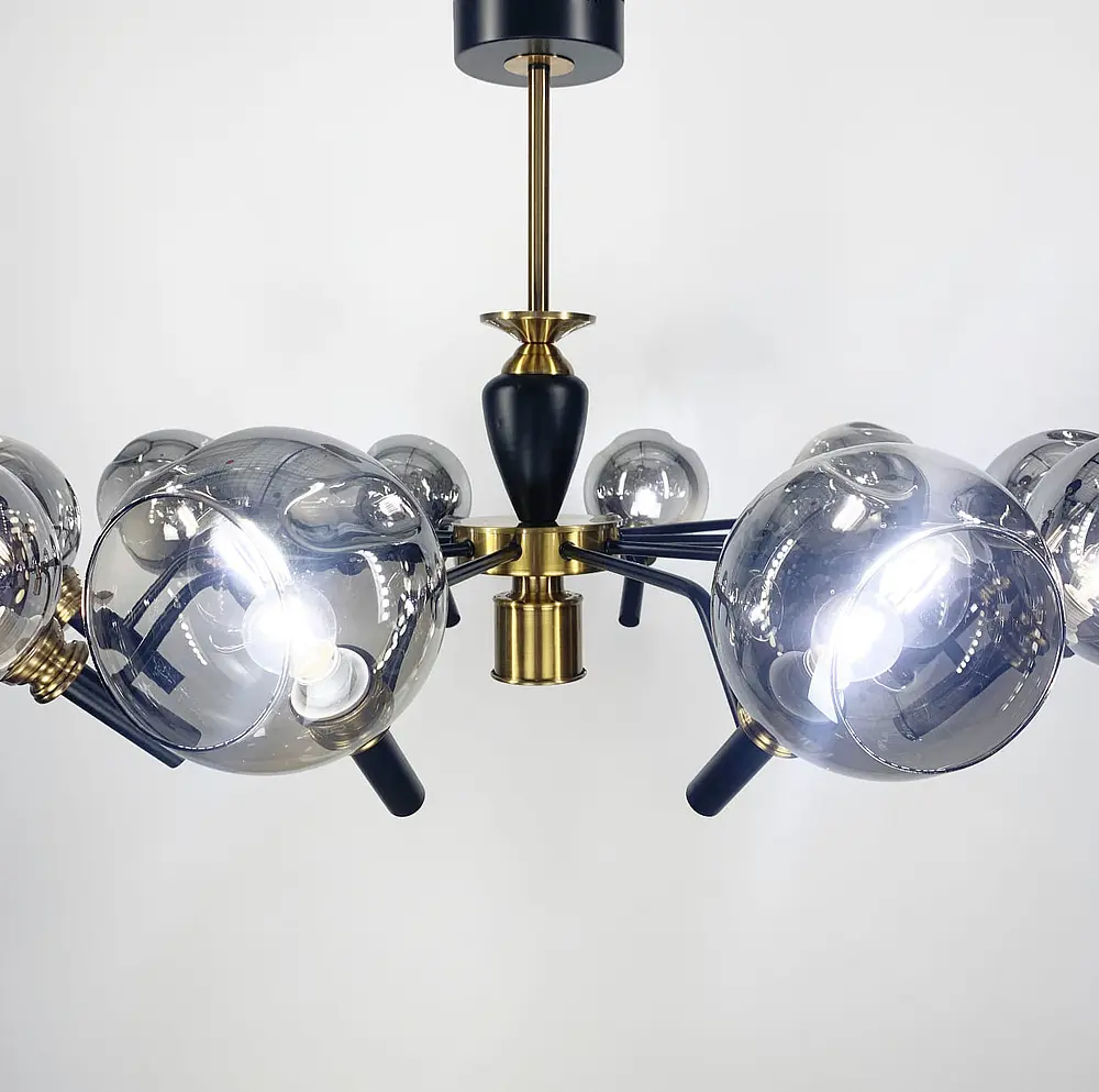 Дизайнерская потолочная люстра с открытым плафоном Line.F ZL 1477/10 - фото 3