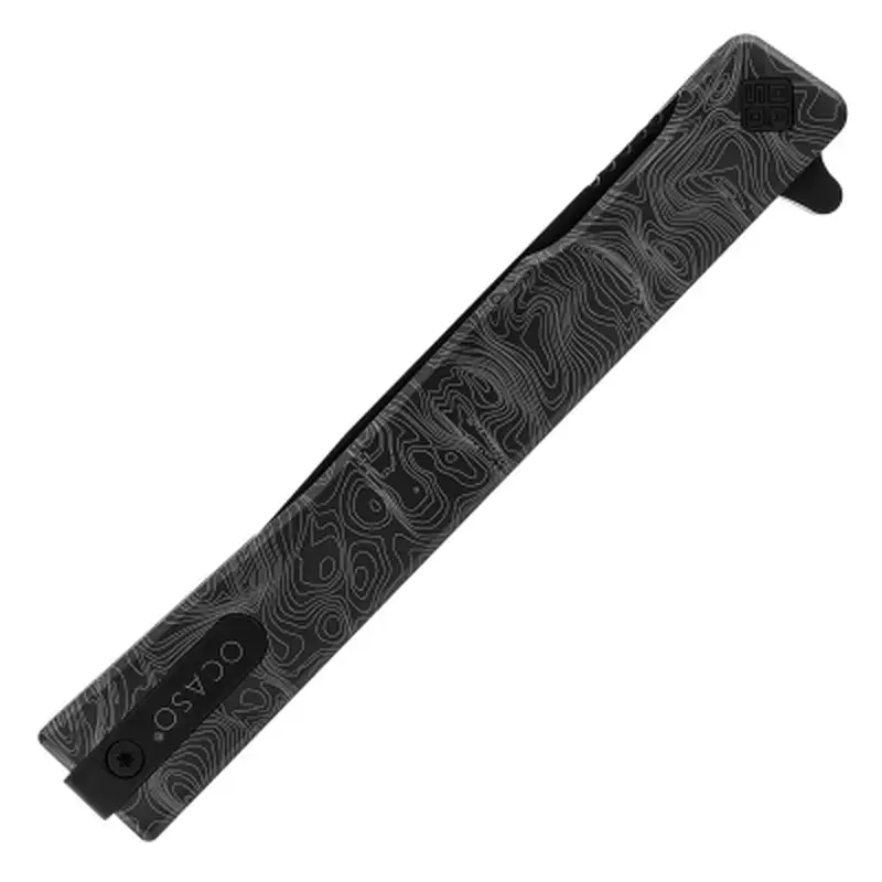 Ніж Ocaso Solstice, Engraved titanium Topo Pattern, Black (10ETB) - фото 6