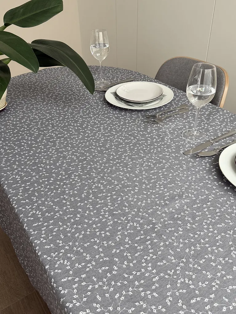 Скатертина столова Ecotton DUCK 150х170 см водовідштовхувальна сірий (V 11/ Grey) (25034) - фото 2