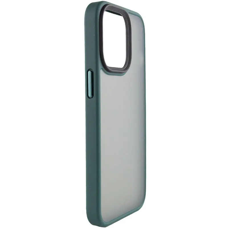 TPU+PC чохол Metal Buttons для Apple iPhone 15 Pro Max (6.7) Зелений / Dark Green - фото 2