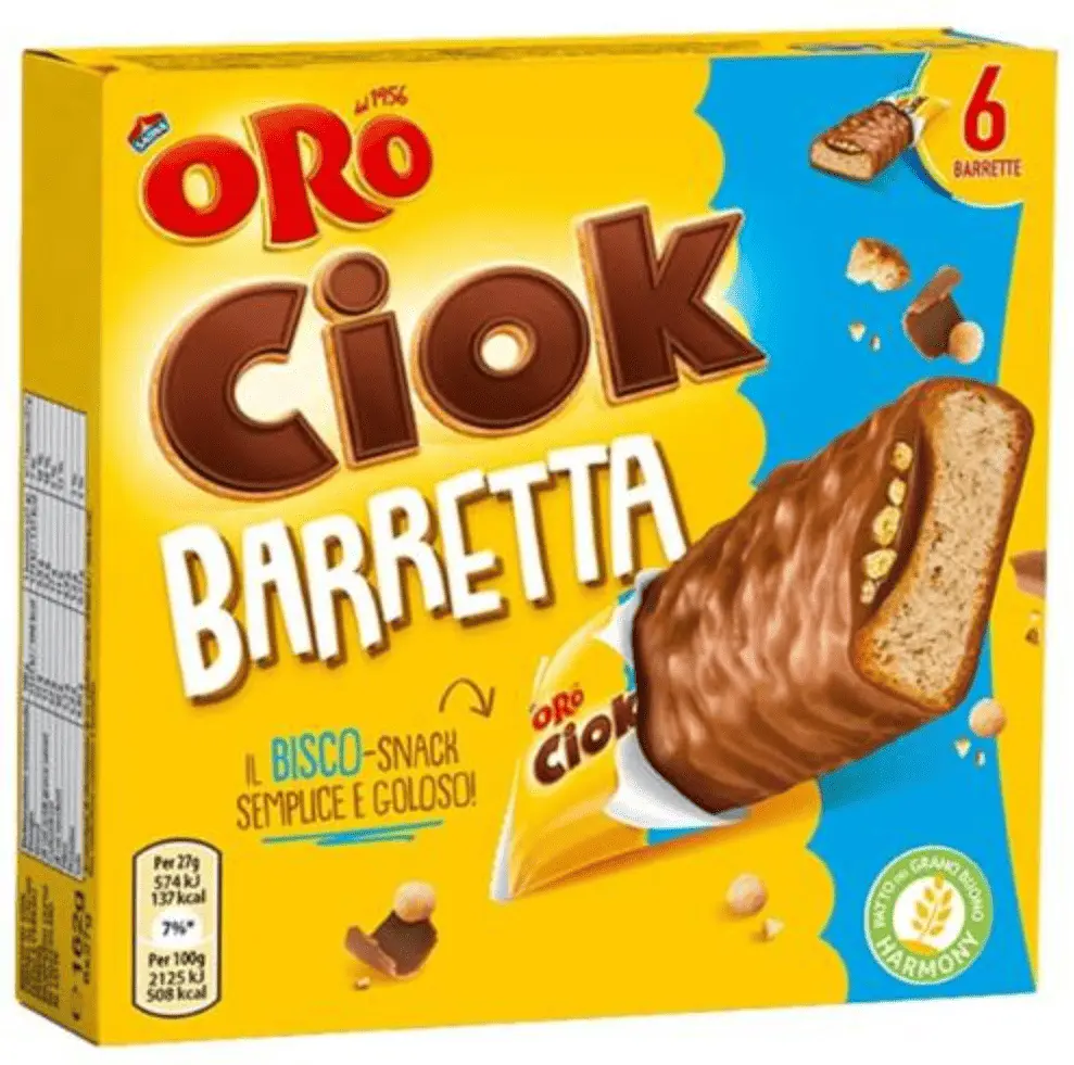 Батончики Oro Saiwa Ciok Barretta 6 шт, 162 г