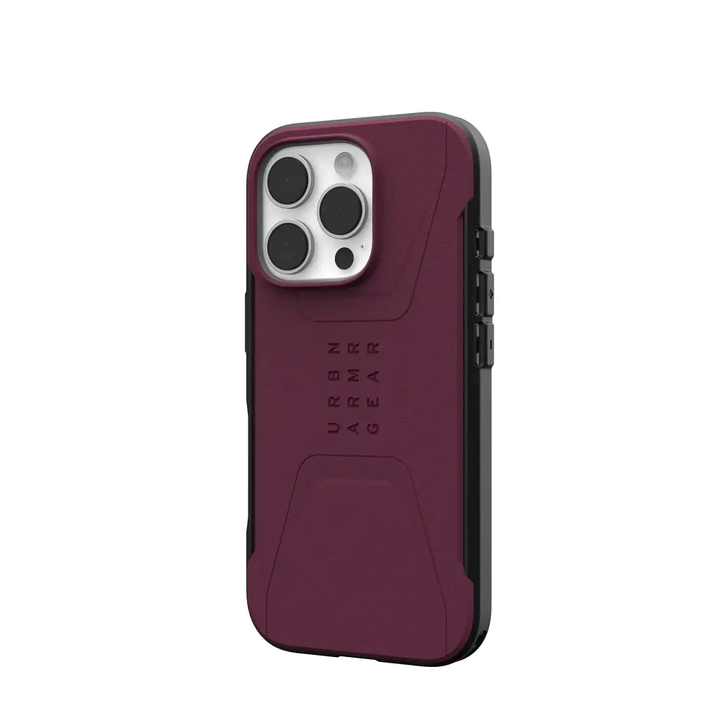 Чохол-накладка Urban Armor Gear Civilian Magsafe для Apple iPhone 16 Pro Bordeaux (114444119049) - фото 3