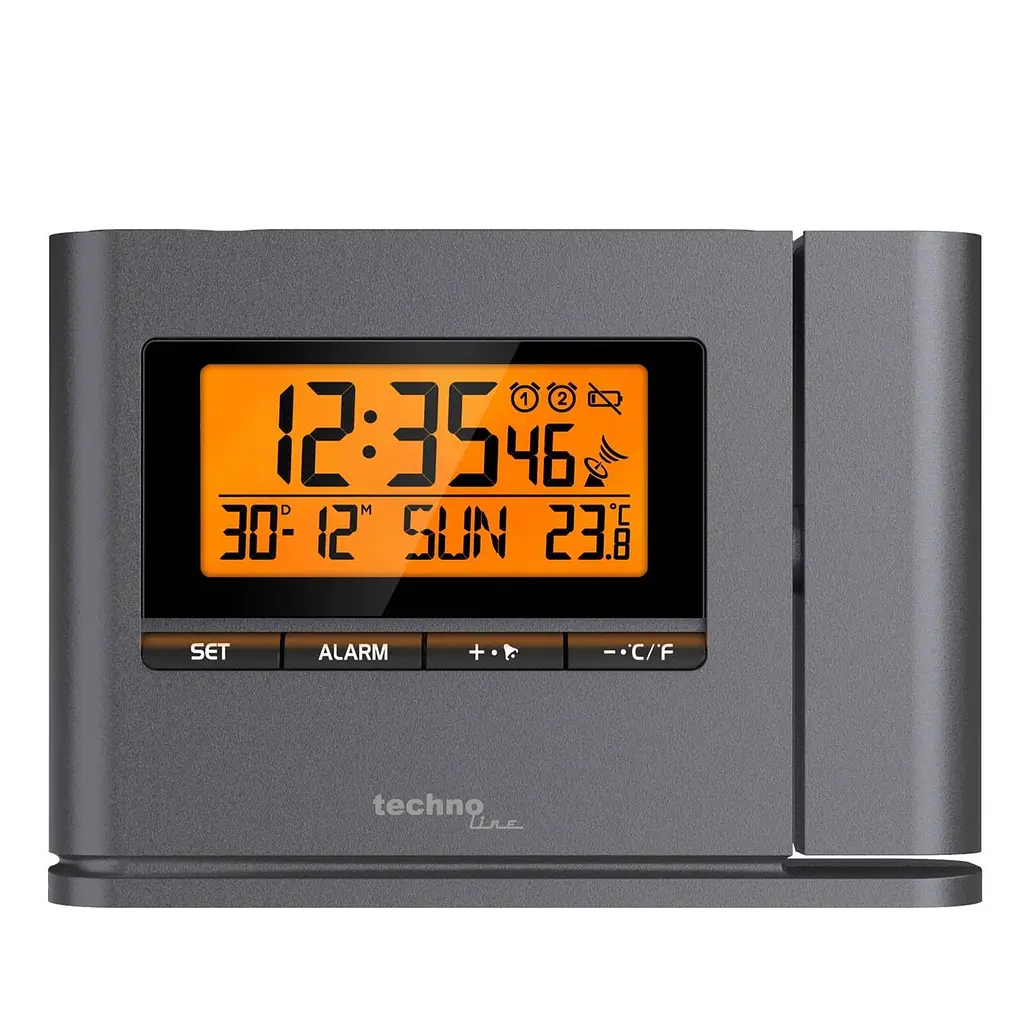 Часы проекционные настольные Technoline WT519 Anthracite (WT519) Часы, Будильник, Календарь, Термометр - фото 4