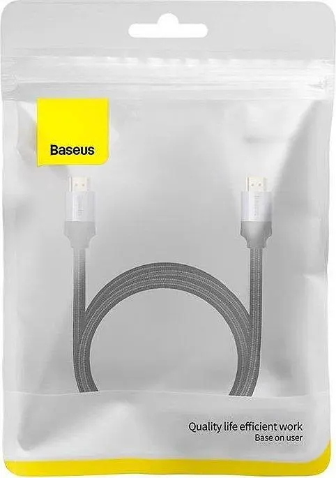 Кабель Baseus Enjoyment Series 4KHD Male To 4KHD Male Adapter Cable 1.5m WKSX000213 Dark gray - фото 2