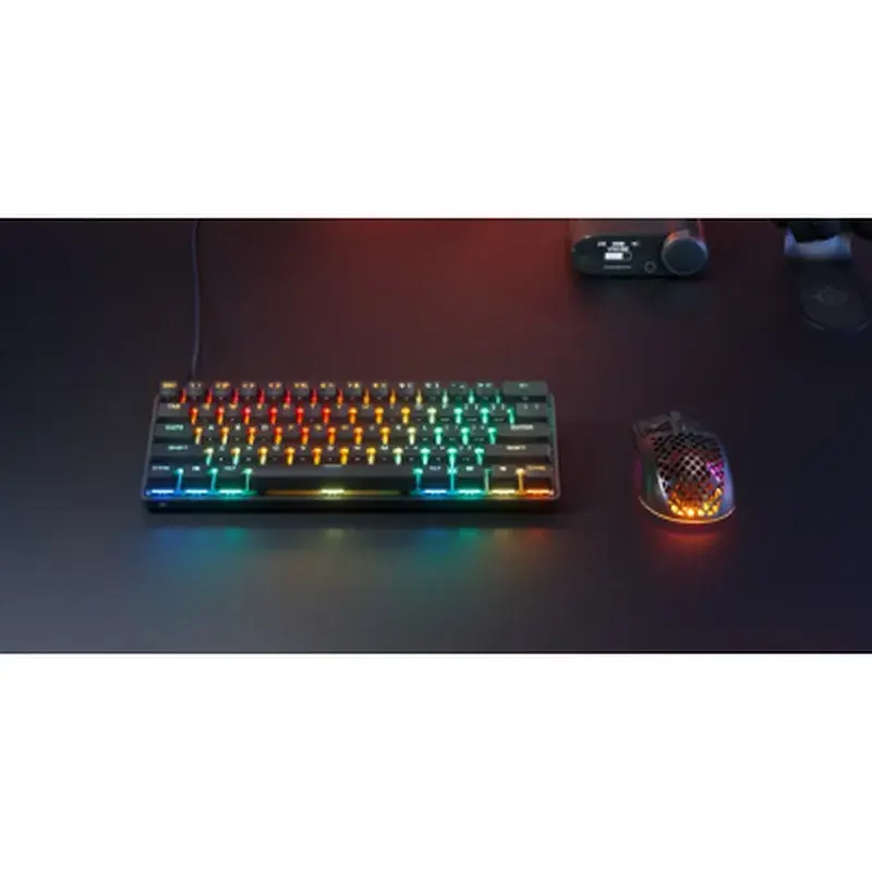 Клавіатура SteelSeries Apex Pro Mini Gen 3 HyperMagnetic OmniPoint 3.0 OLED USB UA Black (64913) - фото 4
