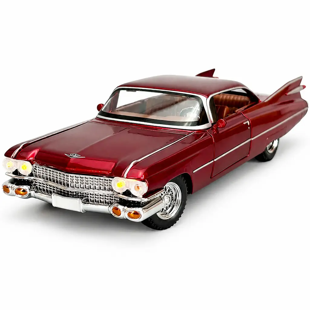 Колекційна металева модель автомобіля АвтоЕксперт Cadillac Coupe De Ville 1959 з інерцією, світлом та звуком 1:24 - фото 7