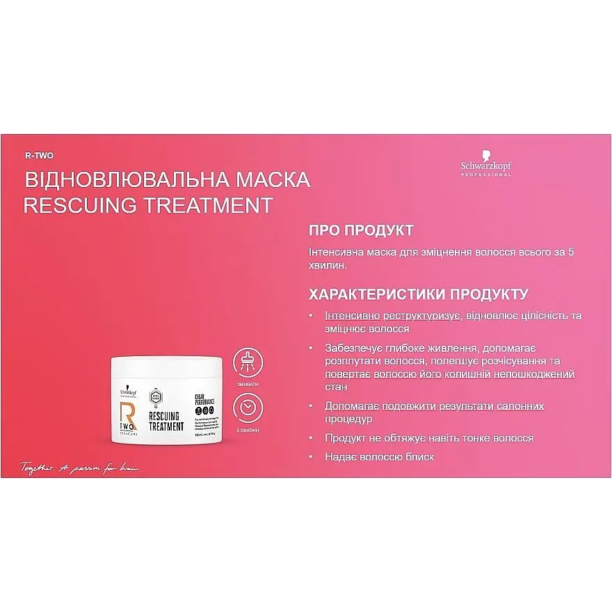 Маска для волос Schwarzkopf Professional Bonacure R-TWO восстанавливающая 200 мл - фото 4