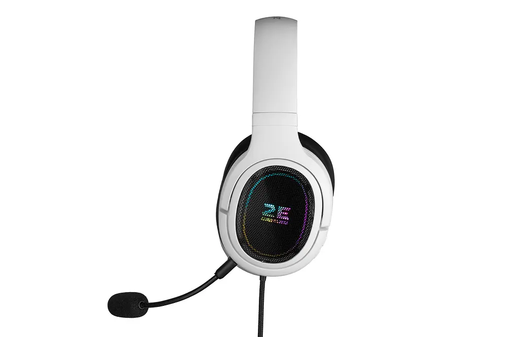 Ігрова гарнітура з мікрофоном 2E Gaming HG330 White 7.1, USB-A, RGB, 2 м - фото 6