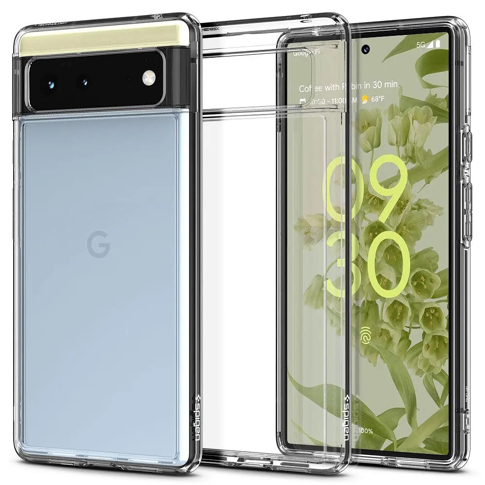Оригінальний протиударний чохол Spigen Ultra Hybrid Crystal для Google Pixel 6 Clear (ACS03438)