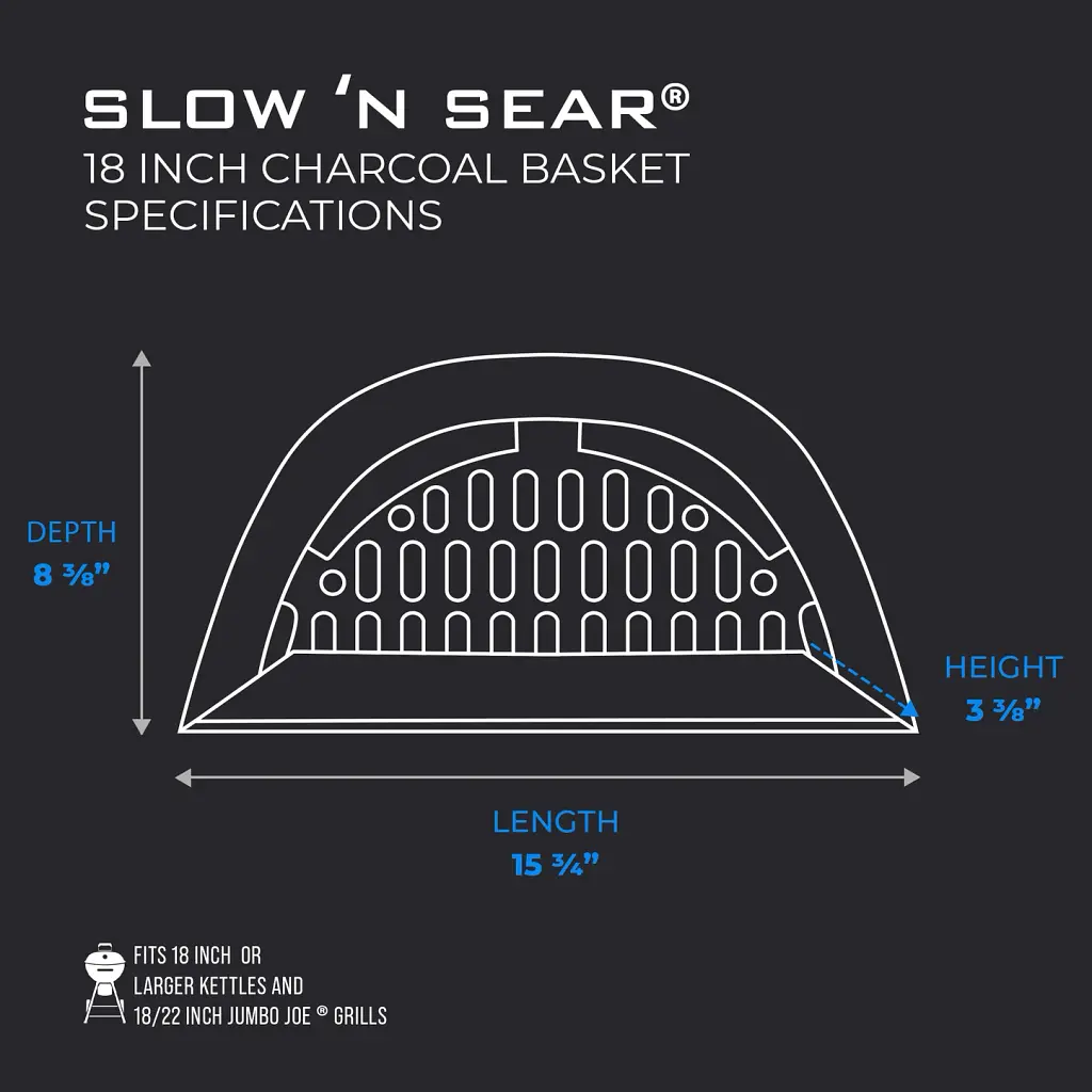 Корзина для копчения Slow 'N Sear Charcoal Basket для грилей 47 см - фото 5