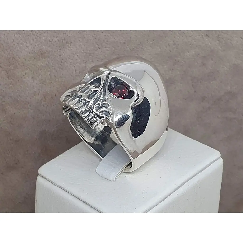 Срібна чоловіча печатка Vegas Череп. 60002РЧ 22 - фото 3