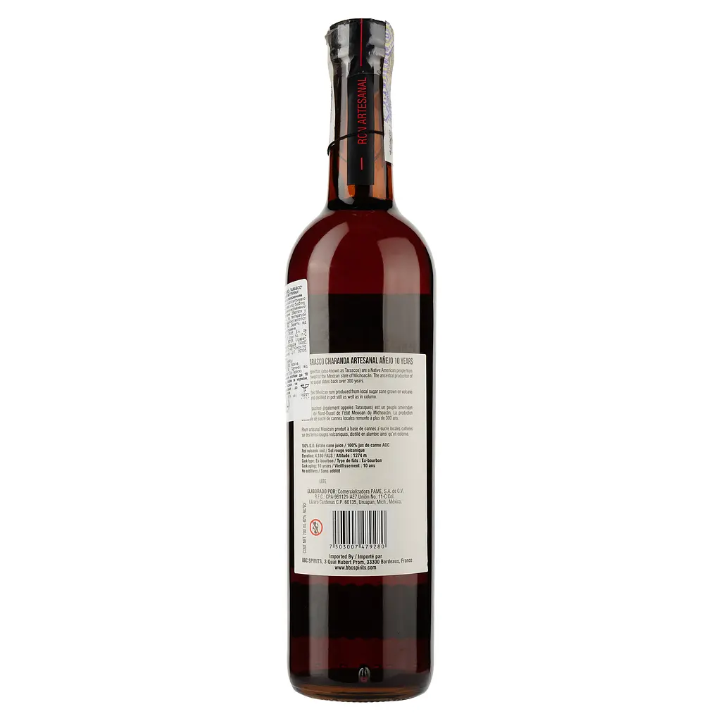Чаранда Sol Tarasco Anejo 10 yo, 42%, 0,7 л - фото 2