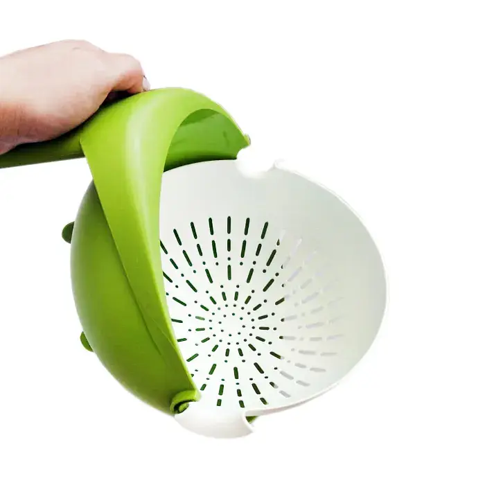 Миска ковш друшляк 2 в1 MESH STRAINER Drain Basket Зелений 84557 - фото 8