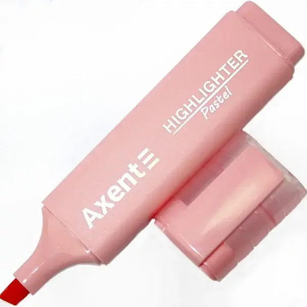 Текстмаркер Axent клин. Highlighter 1-5мм пастель рожевий 2537-24-A - фото 2