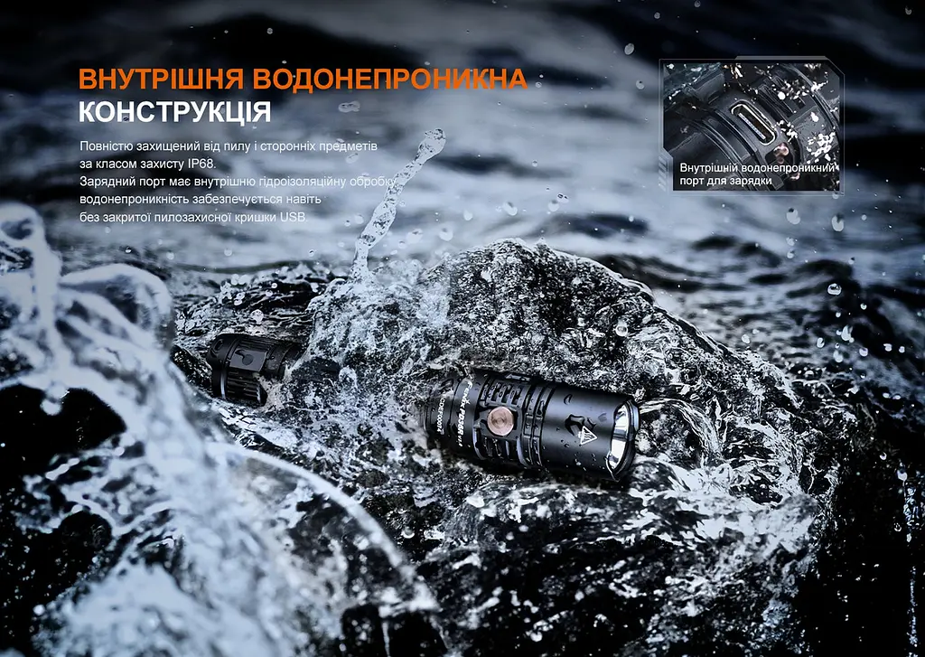 Ручной тактический фонарик Fenix PD36R V2.0 1700лм Type-C (Черный) - фото 9