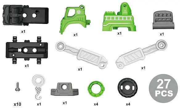 Конструктор DIY Spatial Creativity Зеленый кран LM9044 (CJ-1614185) - фото 3