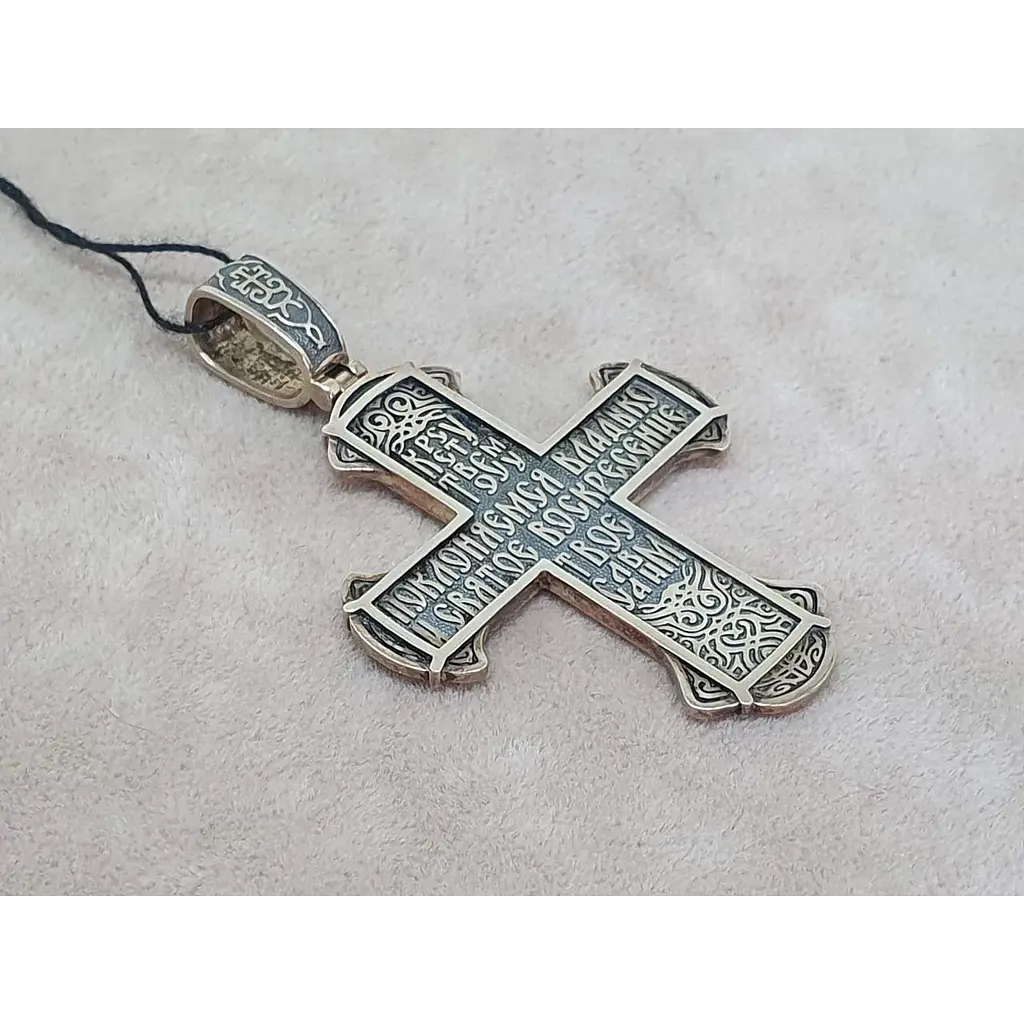 Золотий хрестик Харківська ювелірна фабрика. Розп'яття Христа. 11520-Ч ЄВРО - фото 3