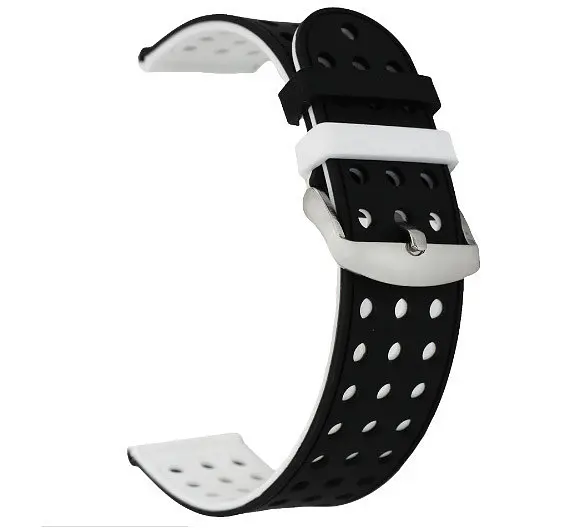Двойной ремешок Primo с перфорацией для часов Samsung Galaxy Watch 46 мм (SM-R800) Black White - фото 2