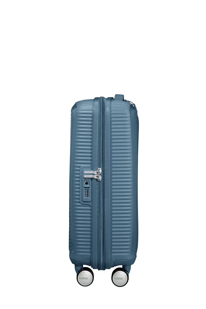 American Tourister Валіза American Tourister, Soundbox, поліпропілен, мала, 55см, 35.5/41л, TSA, 4 колеса, EXP, сіро-синій - фото 6