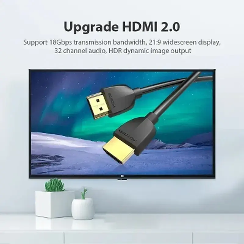 Кабель мультимедійний HDMI M to HDMI M 0.5m 4K60Hz black Vention (AAIBD) - фото 6