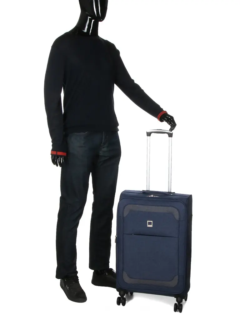 Валіза Середня (M) тканинна Airtex Worldline Tirana 608 на 4 колесах 65x41x23см 69л Синій - фото 10