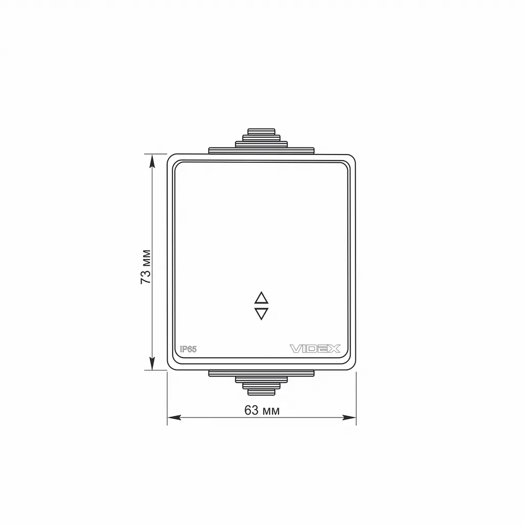Вимикач зовнішній одноклавішний Videx Binera прохідний сірий IP 65 1 шт. - фото 4