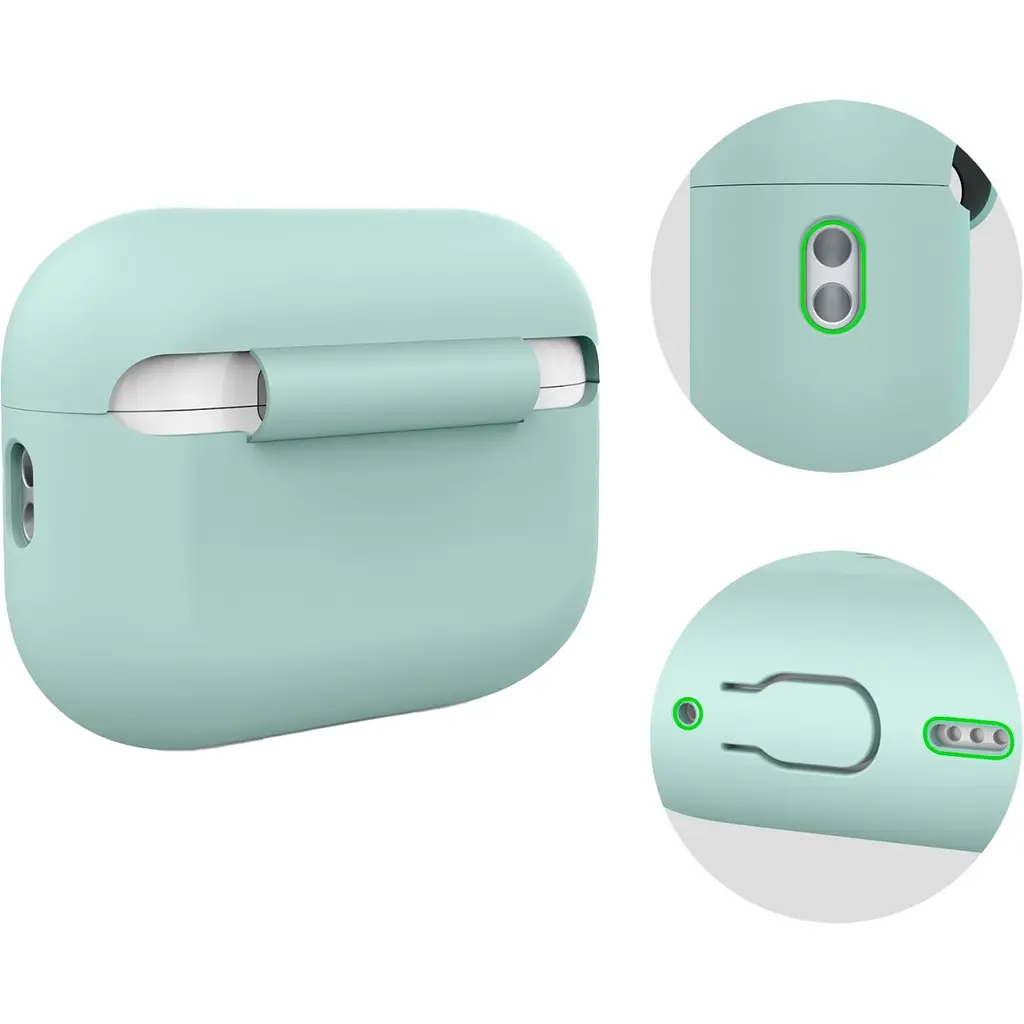 Чохол AhaStyle Colorful Silicone Case для AirPods Pro 2 Gemstone Green [CP-187-2-C-GG] [133836] - фото 3