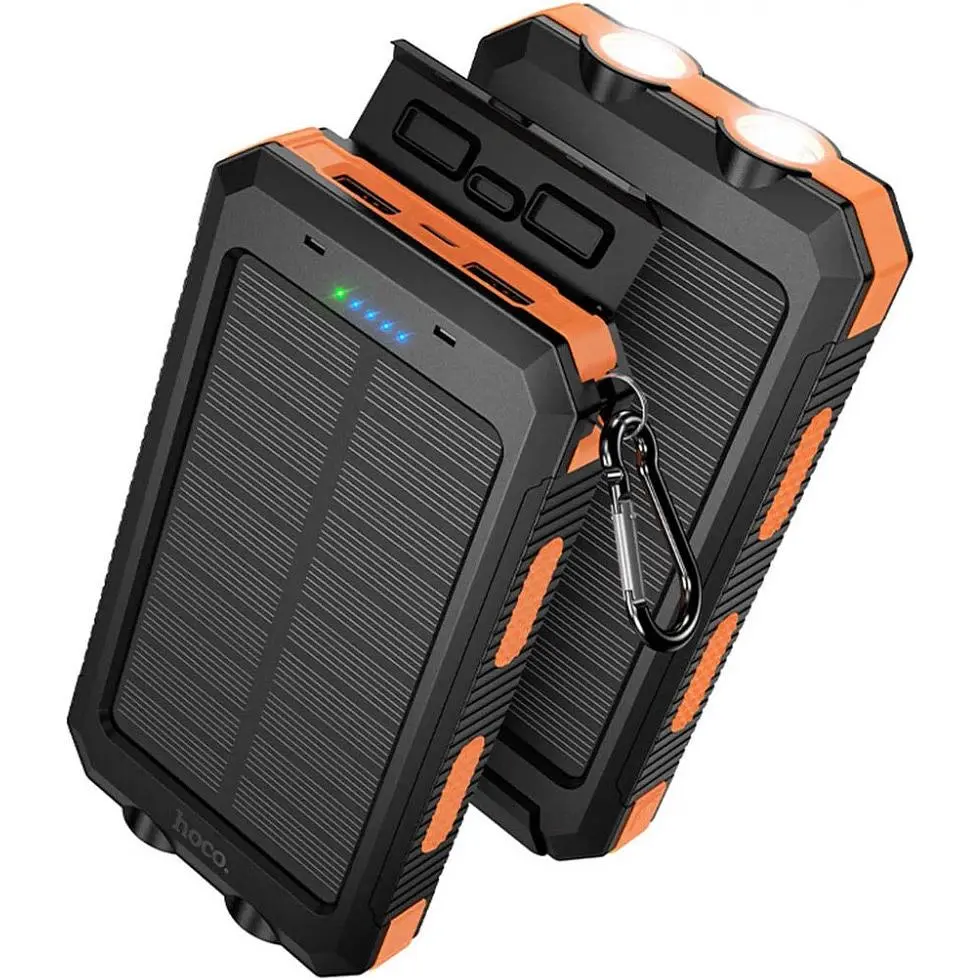 Зовнішній акумулятор Hoco J164 Platinum Solar 8000mAh 10W Black [157758] - фото 7