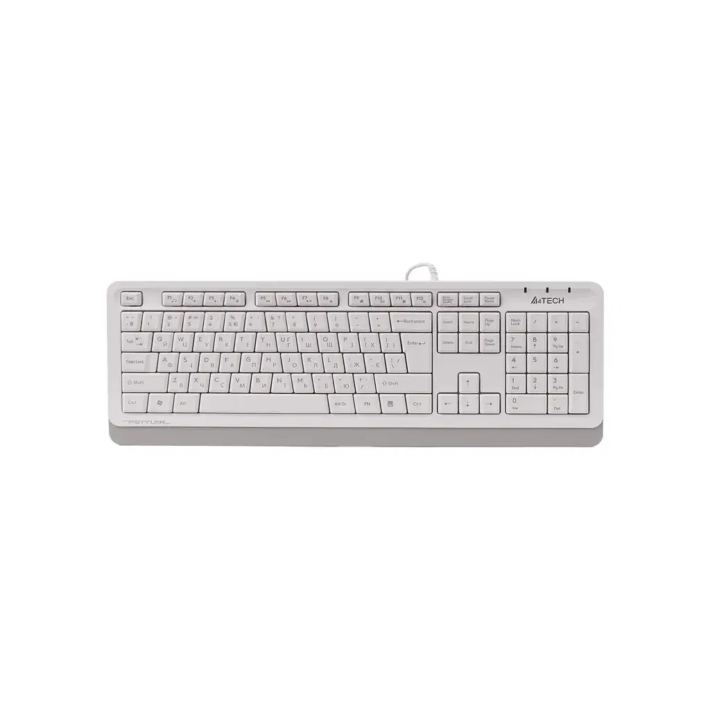 Клавіатура A4Tech FKS10 USB White (4711421963534)