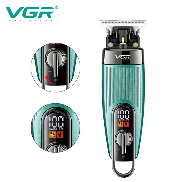 Бездротова машинка для стрижки волосся + 4 насадки, USB, VGR-975 / Акумуляторний тример для волосся та бороди - фото 4