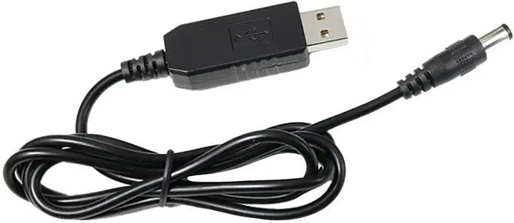 Перехідник -кабель живлення для роутера USB - DC5.5 x 2.1 з 5в - 12в довжина 1 метр - фото 2