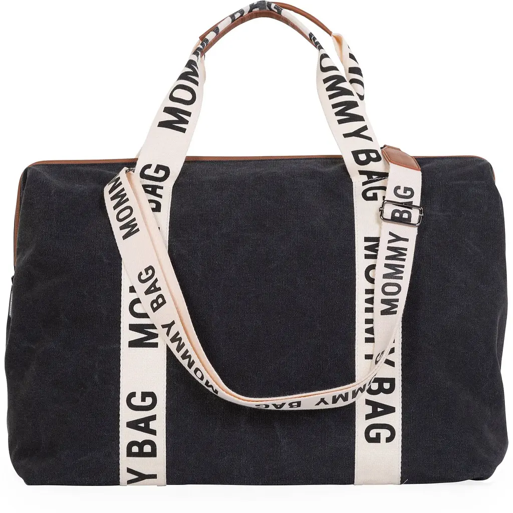 Сумка Childhome Mommy bag Signature - Canvas Black, чорна (CWMBBSCBL) - фото 6