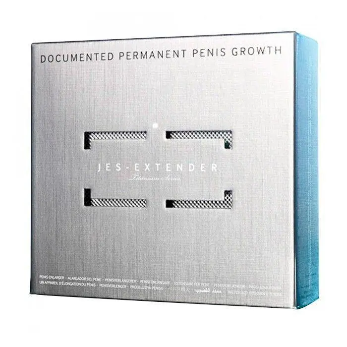 Екстендер для збільшення члена Male Edge Jes-Extender Titanium ремінний алюмінієвий кейс - фото 3