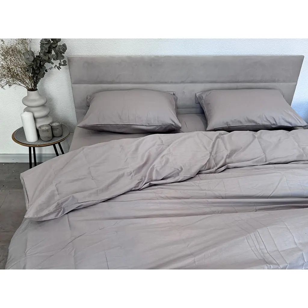 Підковдра Ecotton Chateau Grey сатин 180х215 см сіра (24766) - фото 6