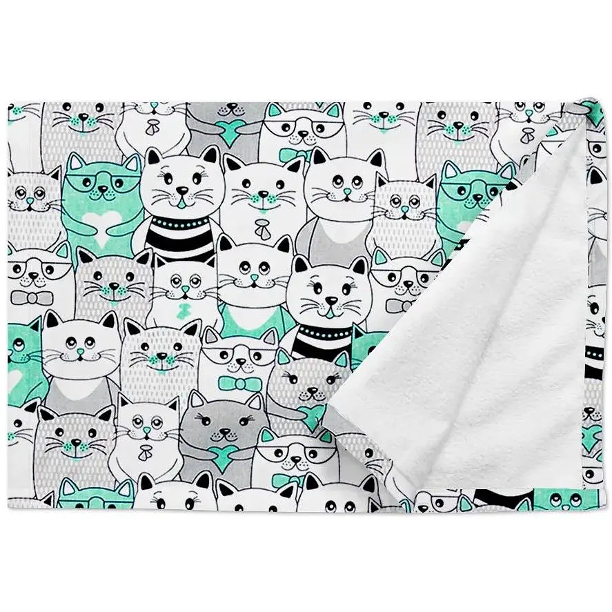 Наматрасник непромокаемый Cosas Mint Cats 70х120 см мята (WaterSheet_CatsMint_120) - фото 3
