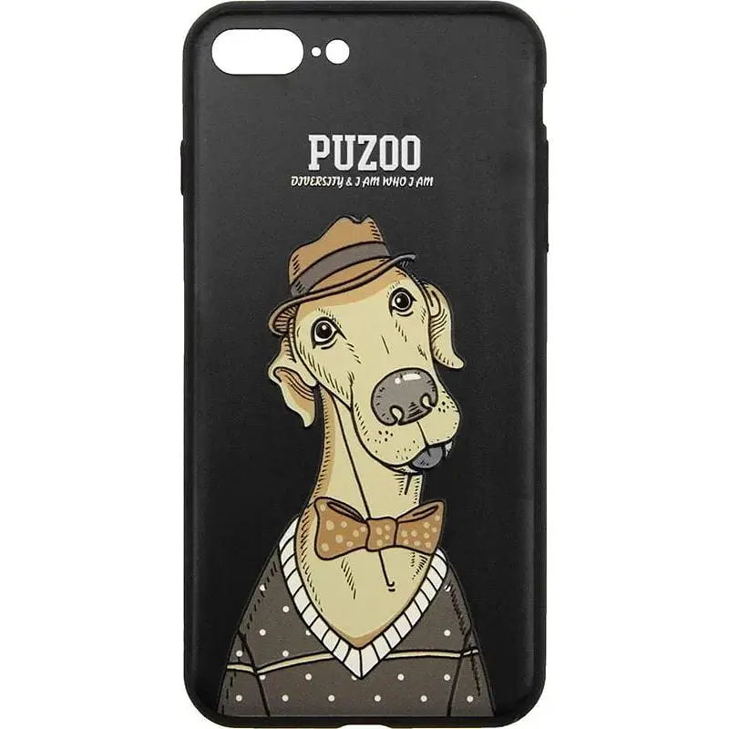 Чохол-накладка PUZOO Artdog Phone iPhone 7 Plus/8 Plus Black Bean - фото 6