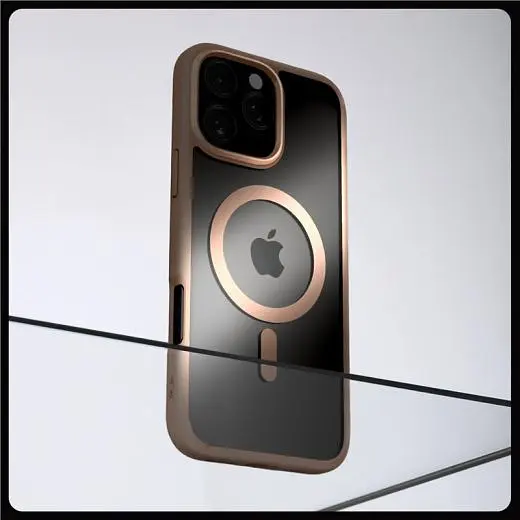 Прозорий чохол Spigen Ultra Hybrid MagSafe Rose Titanium для iPhone 16 Pro (ACS08695) - фото 2