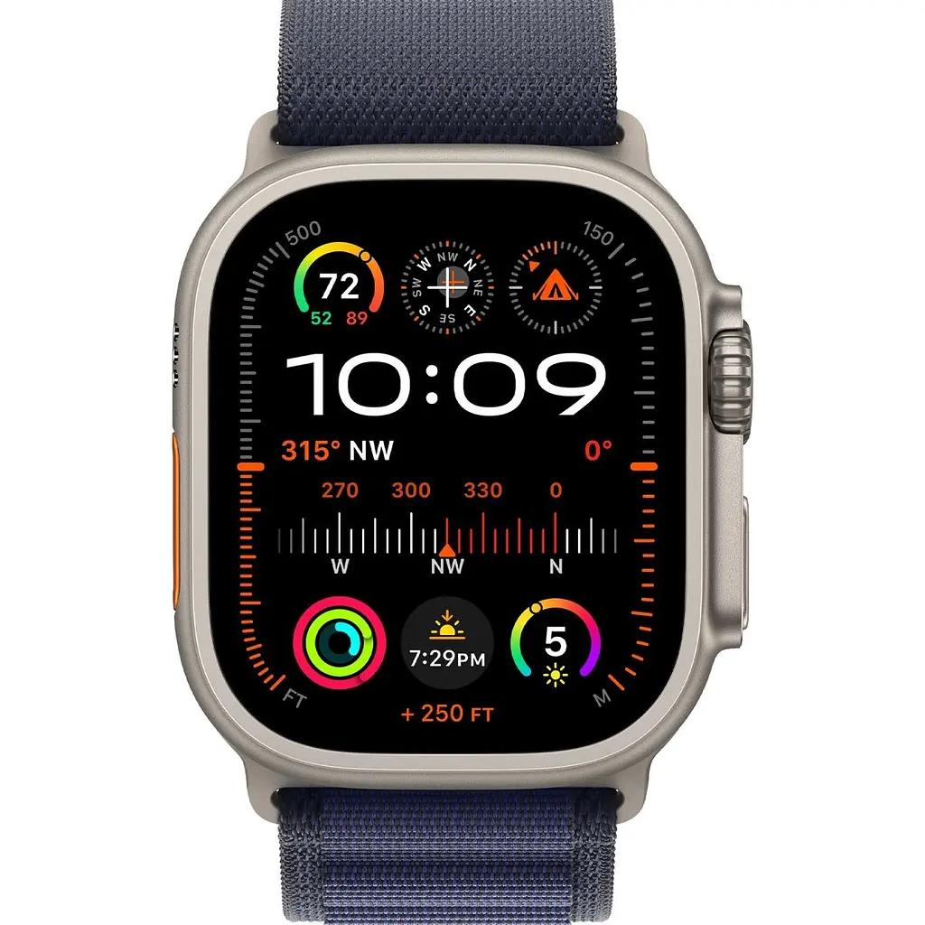 Смарт-часы Apple Watch Ultra 2 49mm Natural Titanium Case with Navy Alpine Loop Large (MXN03) - фото 2