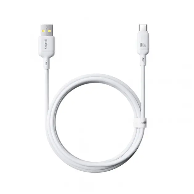 Кабель Baseus Silky Series Cable USB to Type-C 100W 1m P10377703213-00 White - фото 3