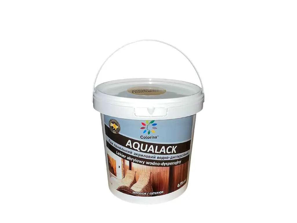 Лак акриловий COLORINA AQUALACK панельний глянсовий 0,75