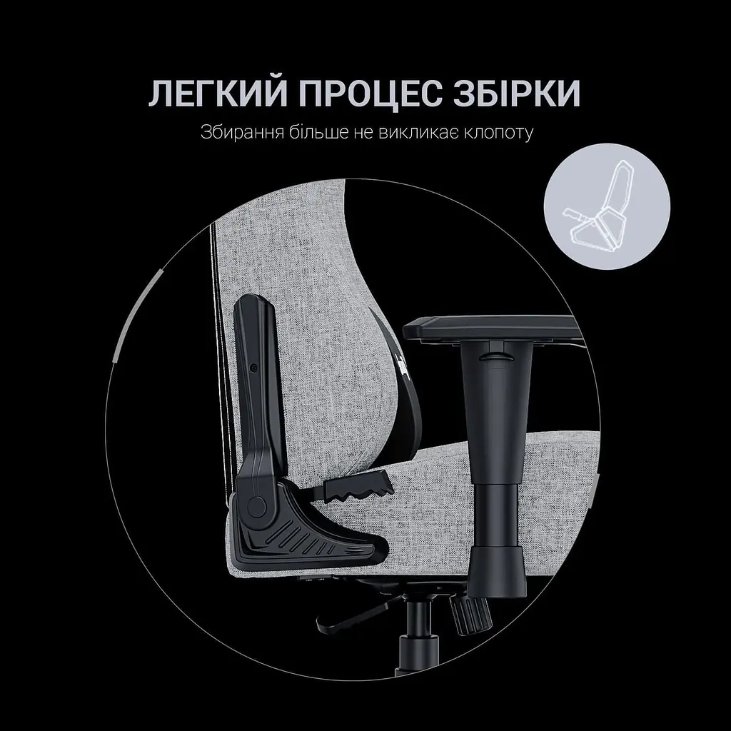 Ігрове крісло Anda Seat Luna Size L Blue Fabric (AD18-44-S-F) - фото 11