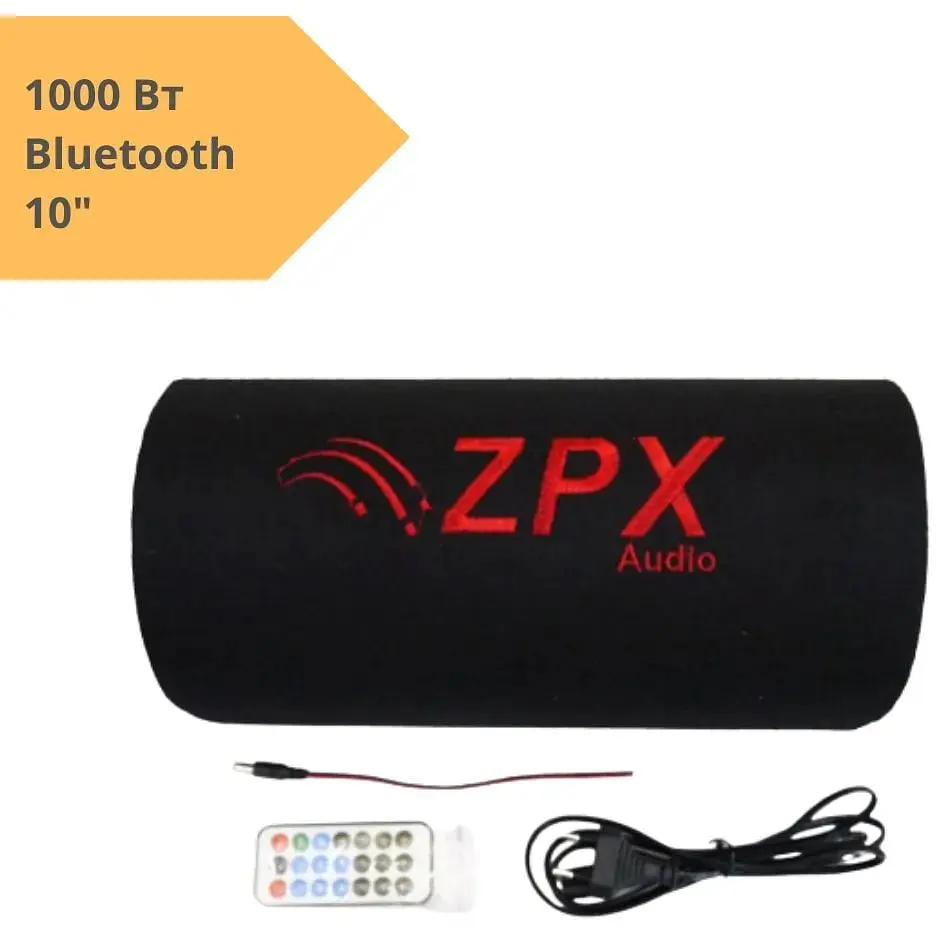 Акустическая система ZPX активный сабвуфер бочка 10 см 1000W черная (ZX 10CM_1393) - фото 2