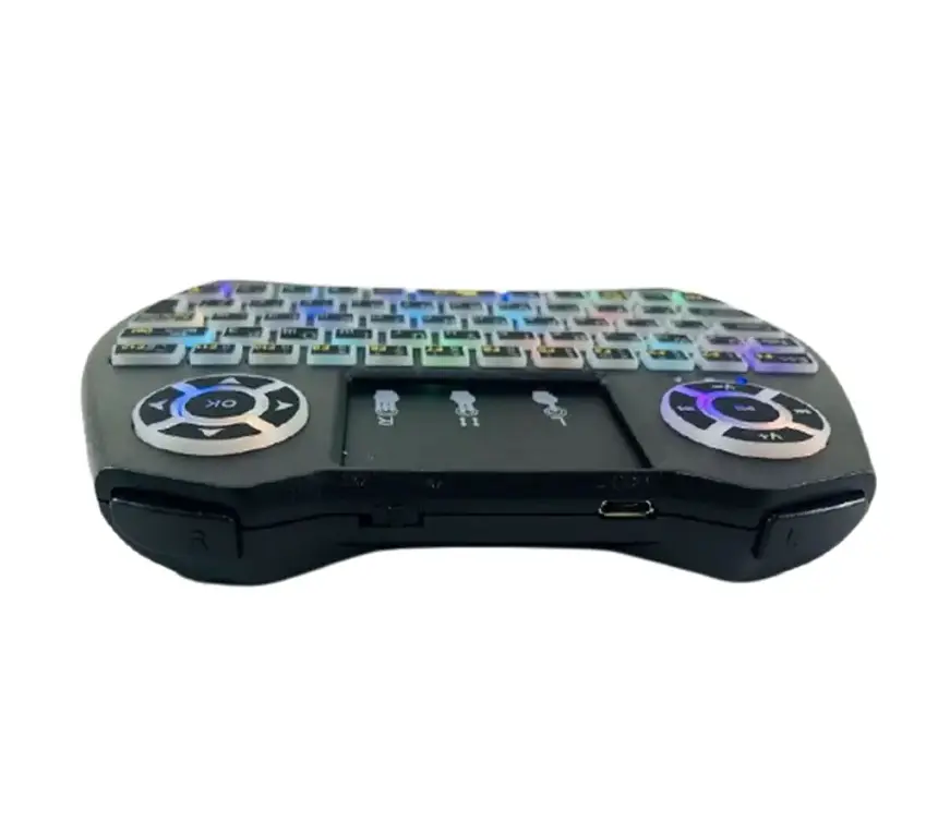 Бездротова клавіатура з тачпадом акумуляторна пульт для Smart TV планшета смартфона Підсвічування 3 кольори UKC mini i9 2.4G - фото 4