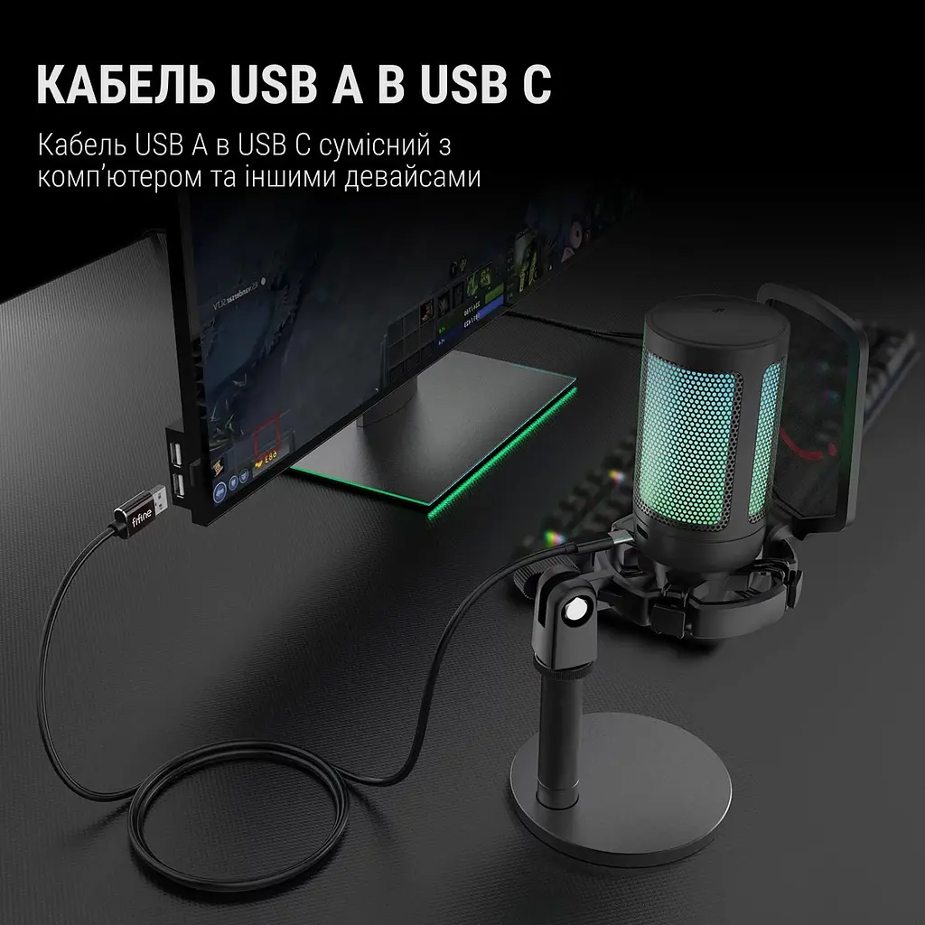 Мікрофон Fifine AmpliGame A6 RGB [94435] - фото 4