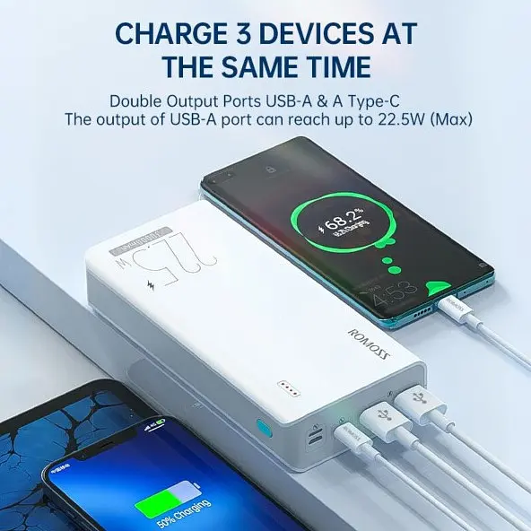 Power Bank 30000mAh Romoss Sense8F (PHP30-711-1133H) внешний аккумулятор - фото 3