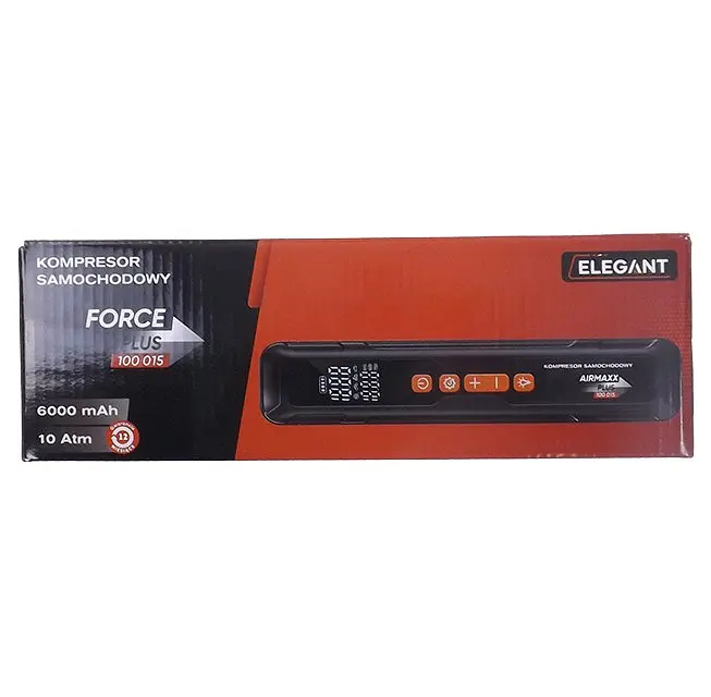 Автомобільний компресор Бездротовий Force PLUS Повербанк 12V 6000 mAh 10Атм 4-режиму LED USB 5V-2.4A (EL100 015) - фото 5