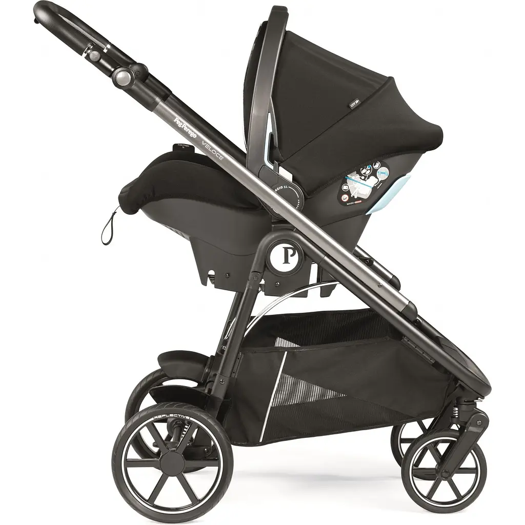 Коляска Peg-Perego Veloce Grafic Gold, 3 в 1, золота з чорним (PACK-VEL31SL50RO01) - фото 6