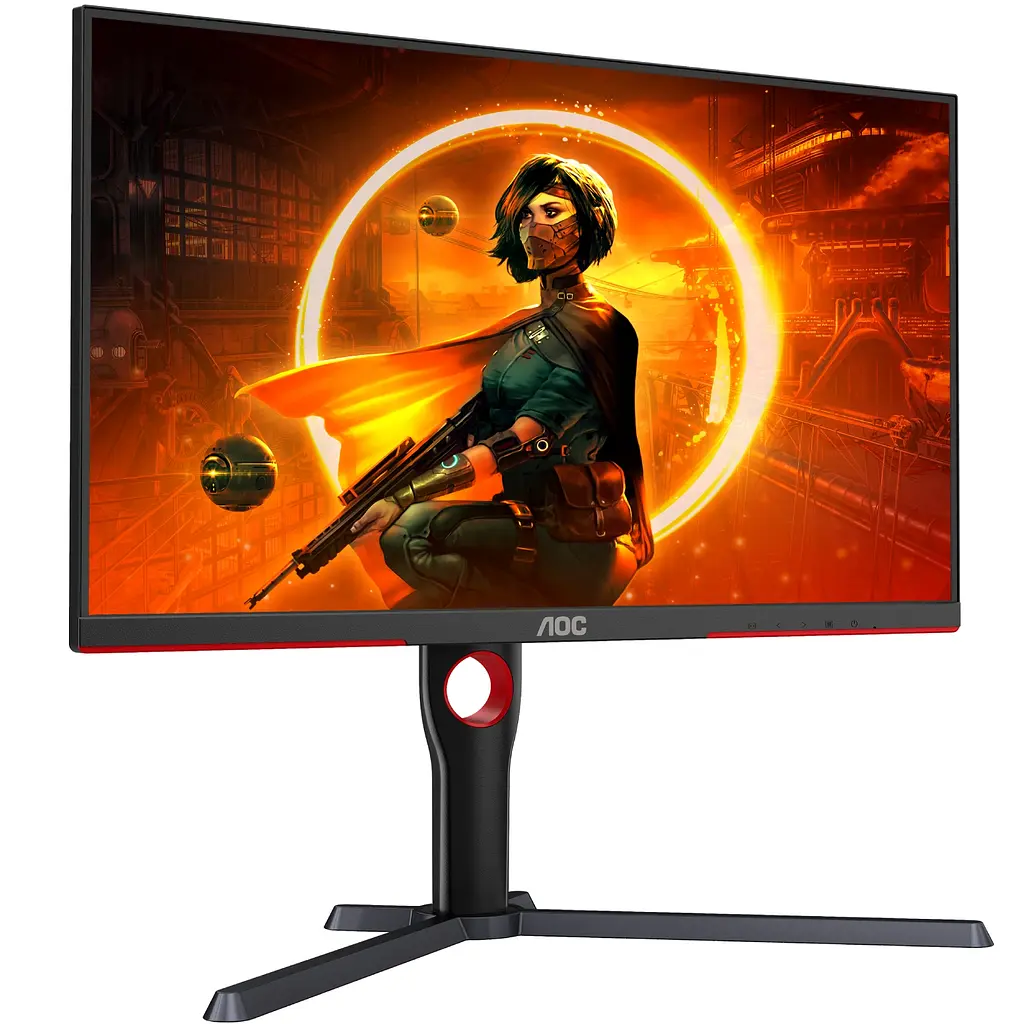 TFT 27" AOC Q27G3XMN/BK, MiniLED QHD IPS, 180Hz, 1ms, 2xHDMI, DP, HAS, Pivot, чорно-червоний - фото 2